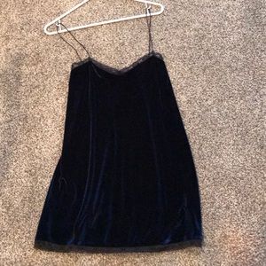 Brand new Blue velvet slip dress
